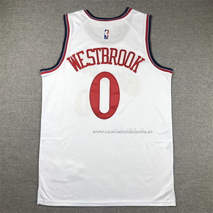 Camiseta Los Angeles Clippers Russell Westbrook NO 0 Association 2024-25 Blanco